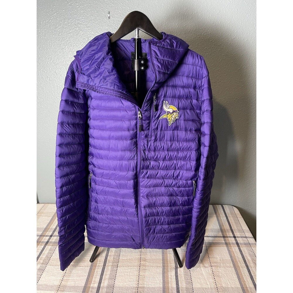 NFL Minnesota Vikings Hooded G-III Puffer Jacket Purple Football Size XL